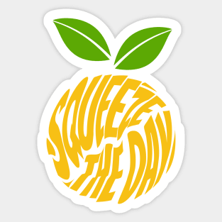 Orange, Squeeze the Day Sticker